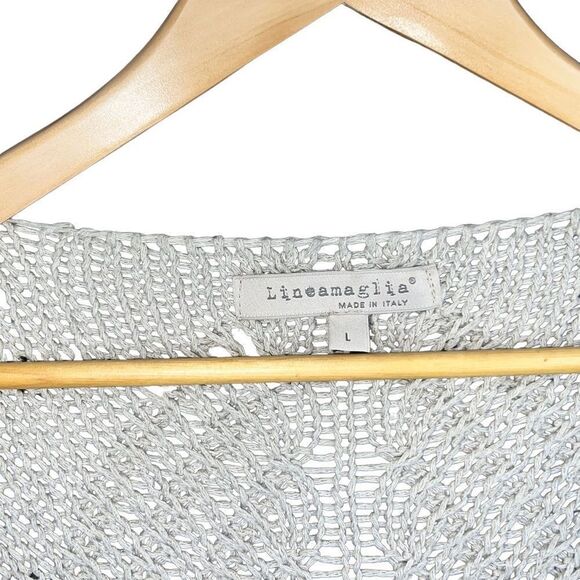 LARGE ~ Tan ~ Lineamaglia ~ Knit Tunic Cardigan ~ EUC - Picture 6 of 6